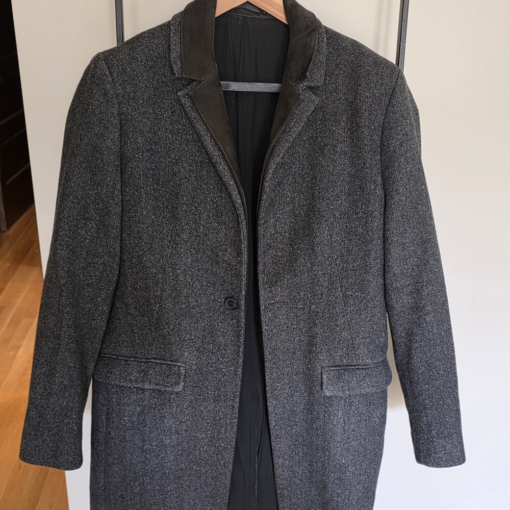 All Saints Charcoal Trench Coat